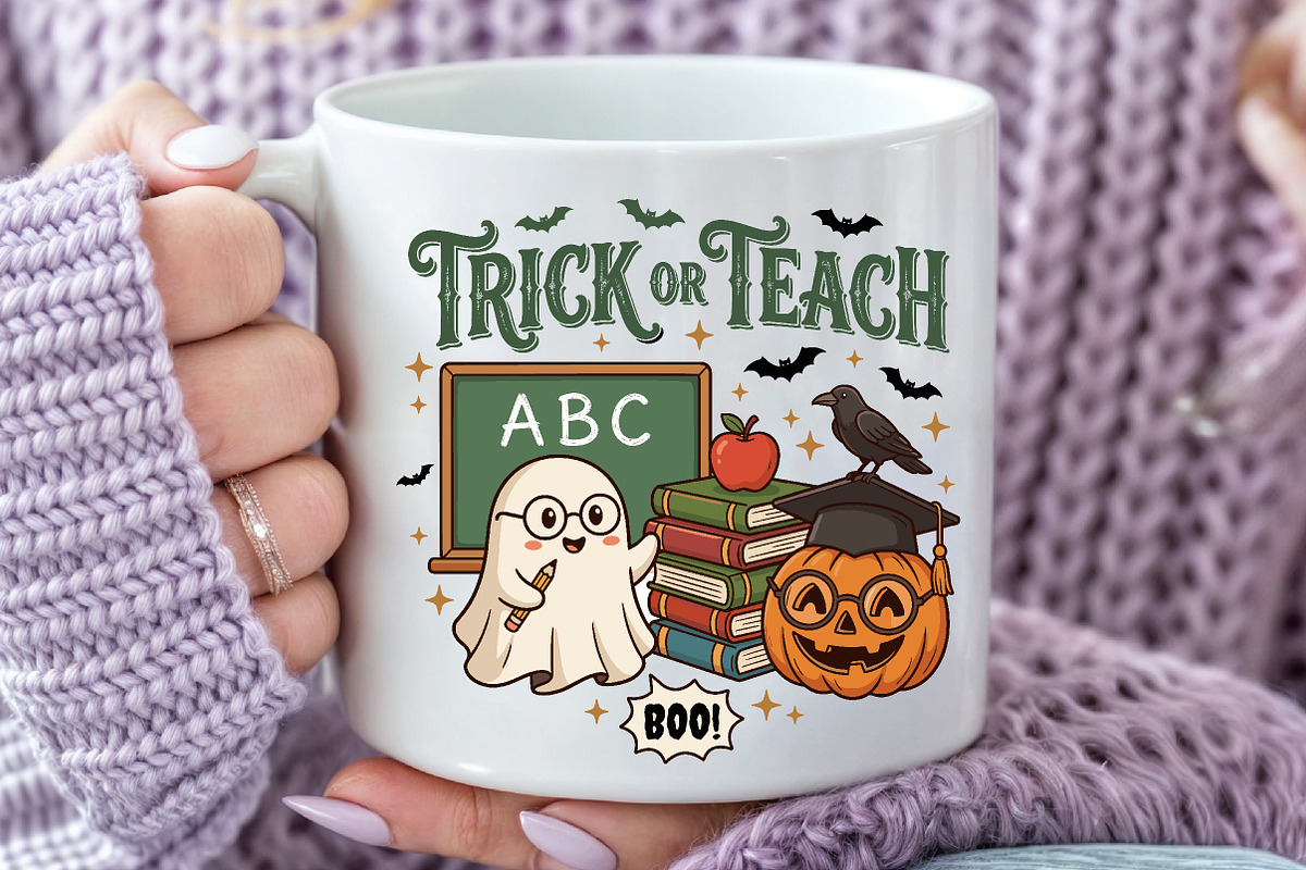 Trick or Teach Halloween PNG, a Seasonal Illustration by Rose Art (Photo 5 of 5)