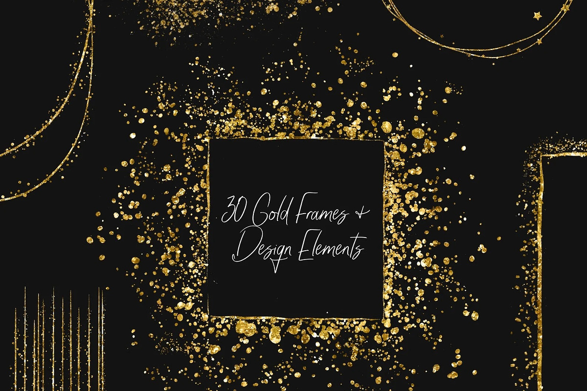 Gold Textures & Elements Bundle, a Texture Graphic by PeDe Designs (Photo 7 of 11)