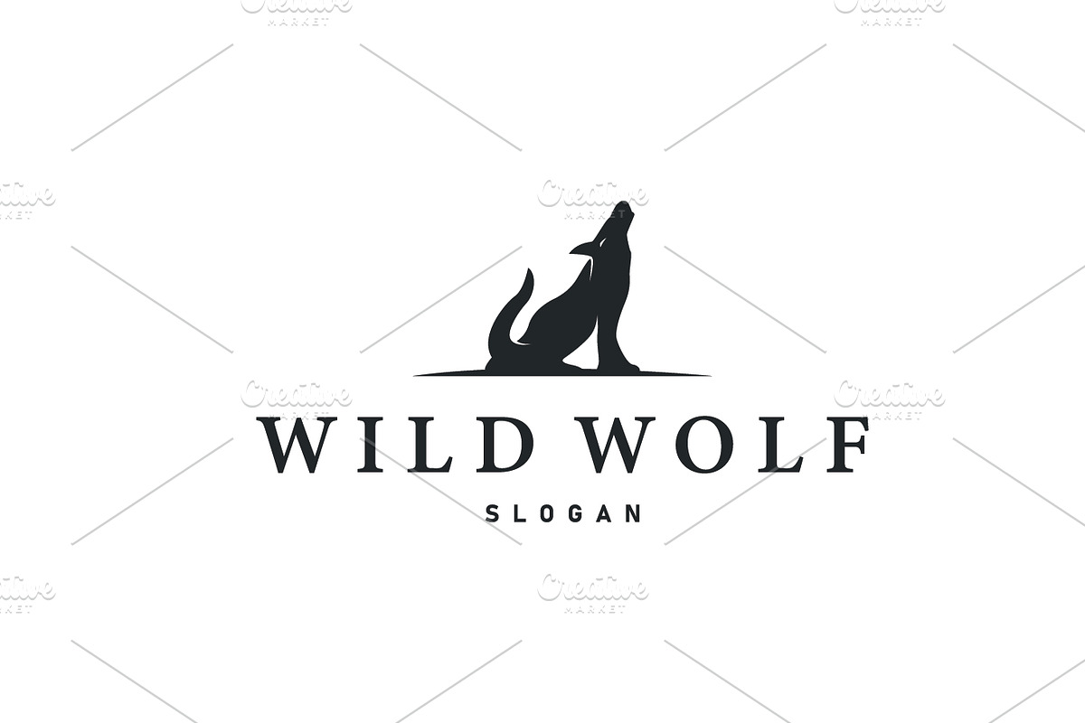 design logo wolf wild animal simple, a Branding & Logo Template by Maylianaw28