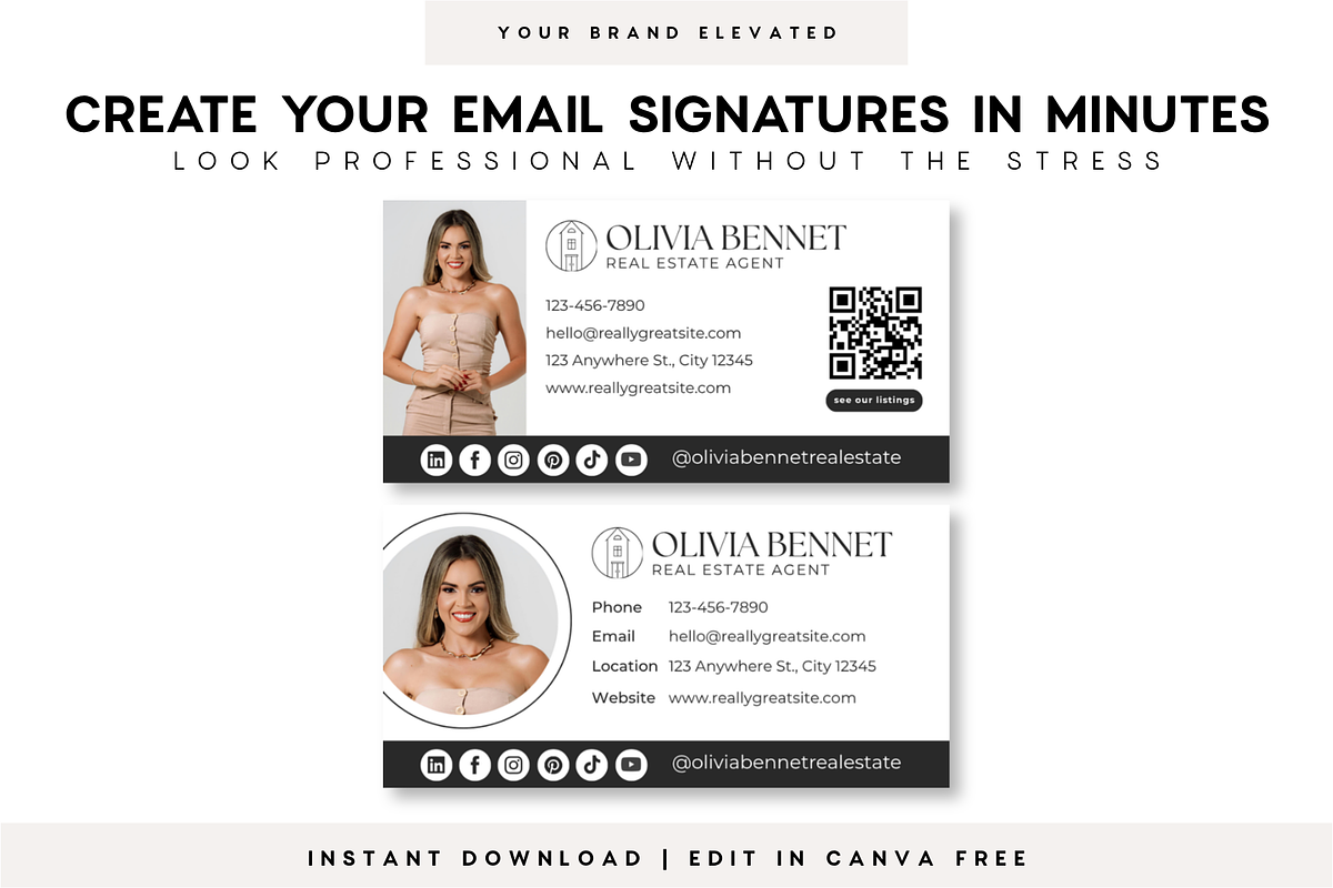 Real Estate Email Signature Template, an Email Template by BrandhavenStudio (Photo 9 of 11)