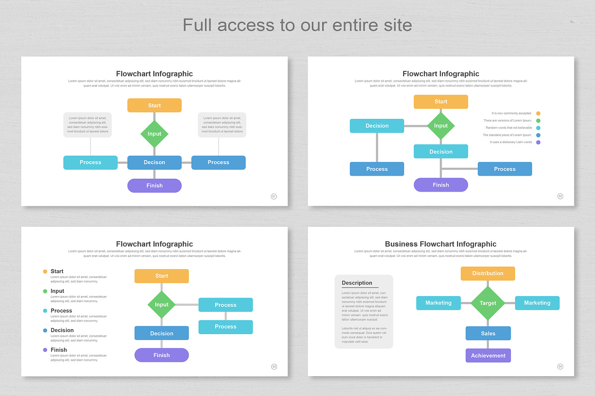 Flowchart Infographic Google Slide, a Templates & Theme by Mighty-Slide (Photo 2 of 8)