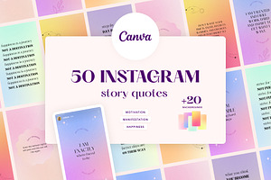 Canva Instagram story quotes