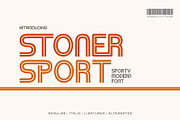 Stoner Sport Typeface, a Script Font by alit design (Thumbnail 1 of 15)