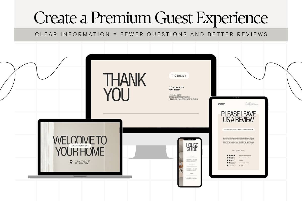 Airbnb Welcome Book Canva Template, a Stationery Template by Anna Design Studio (Photo 9 of 10)