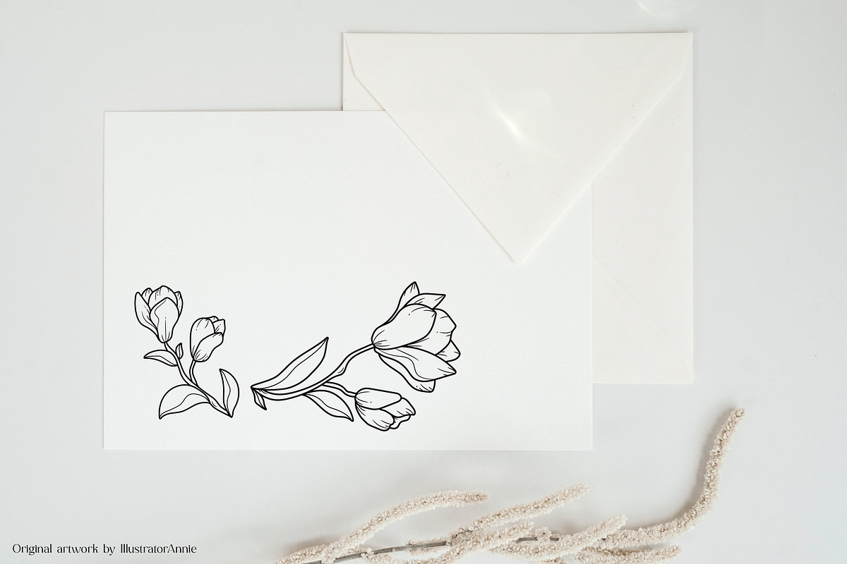 Magnolia Flower Vector Illustration, an Illustration by IllustratorAnnie (Photo 6 of 7)