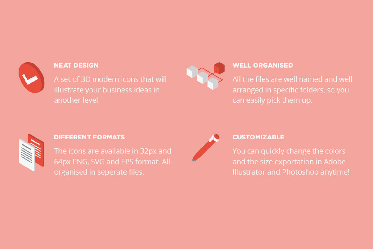 3D Isometric Business Icons, an Icon by Marrow Melow (Photo 3 of 4)