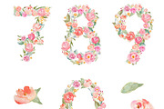 Watercolor Monogram Numbers, a Decorative Illustration by Angie Makes (Thumbnail 3 of 3)