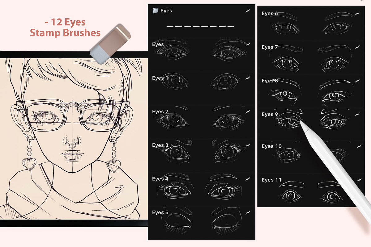PROCREATE PORTRAIT CREATOR TOOLKIT, a Brush Add-On by AlexandraArt (Photo 11 of 14)