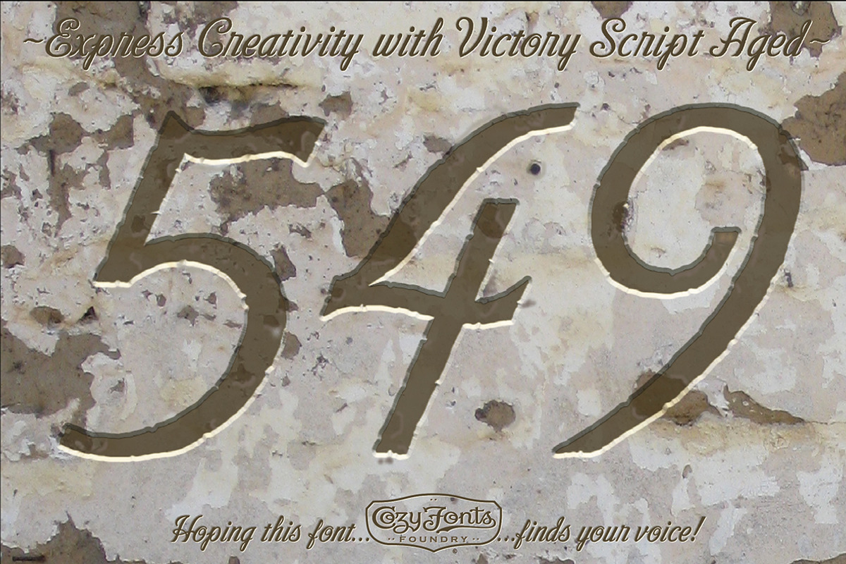Victory Script Aged preview 3