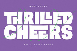 Thrilled Cheers, a Sans Serif Font by Nathatype