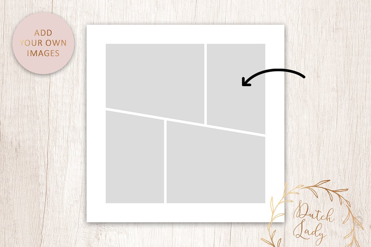 PSD Photo Collage Template #5, a Stationery Template by The Dutch Lady ...