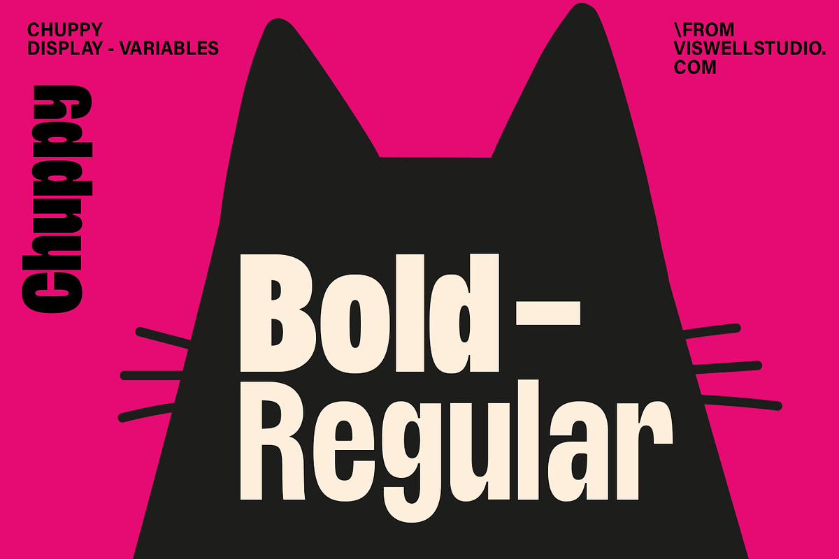 Chuppy Bold Display Font, a Sans Serif Font by Viswell (Photo 2 of 11)