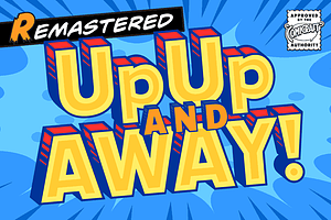 Up Up and Away, a Sans Serif Font by Comicraft Fonts