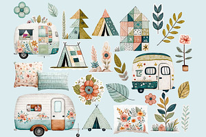 Patchwork Adventure Clipart