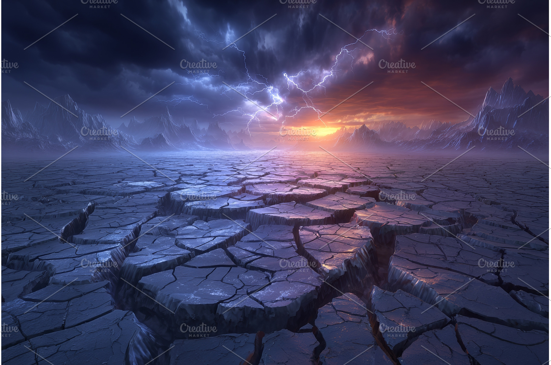 Dry cracked ground takes up the, a Background Photo by ZinetroN