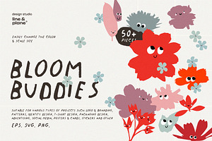 Bloom Buddies - 50 Vector Shapes, an Object Graphic by line & plane