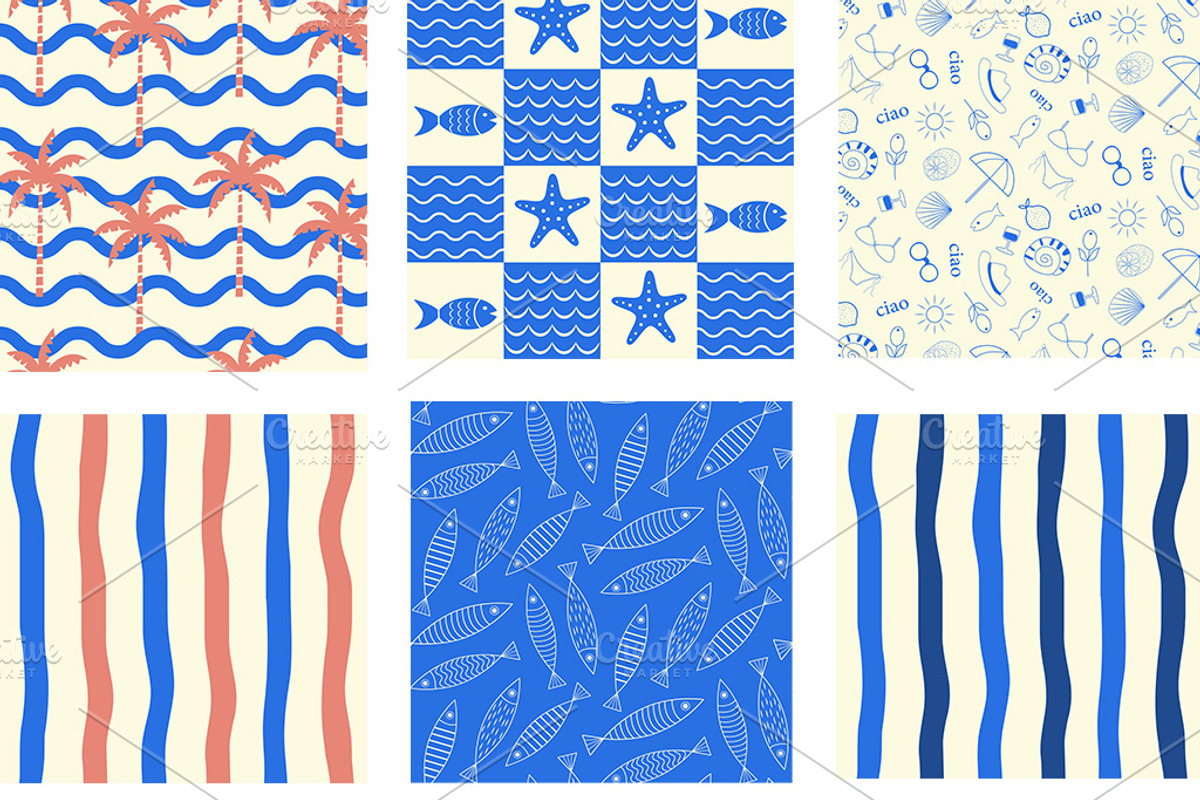 Italian Summer Patterns Collection, a Pattern Graphic by Yasmine Patterns (Photo 3 of 10)