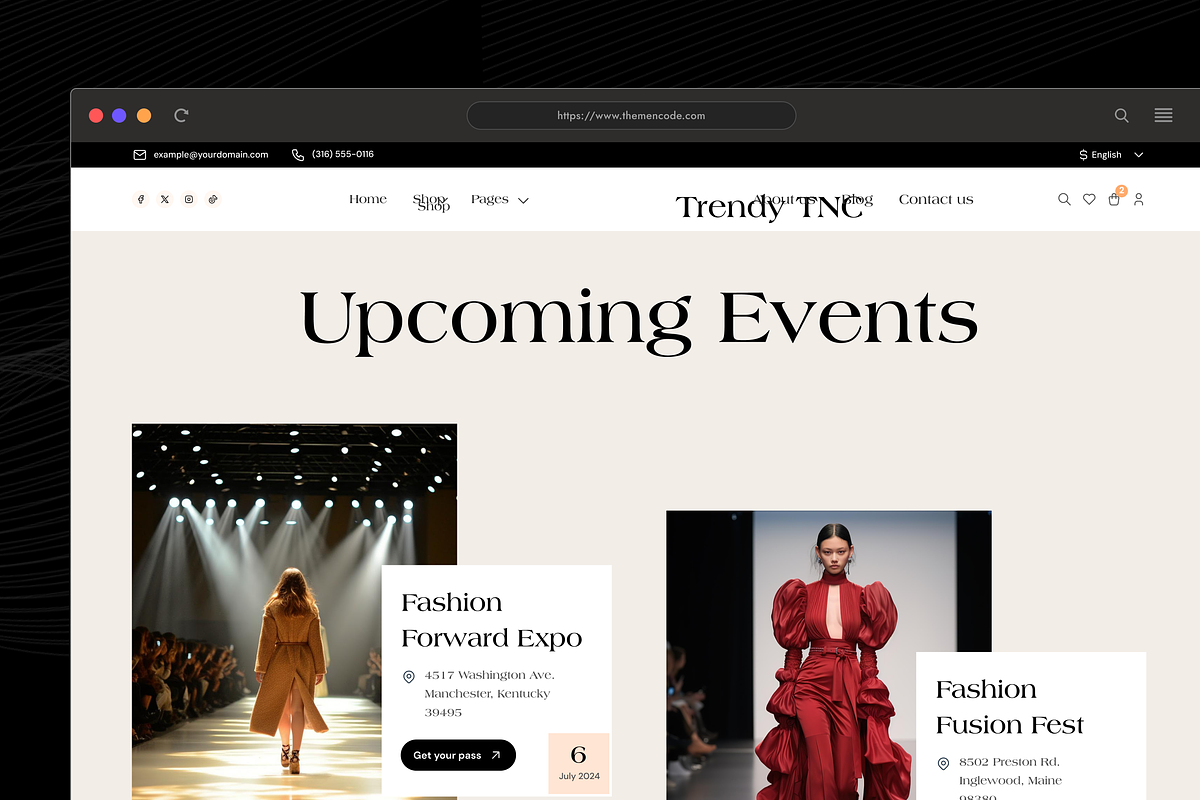 Trendy TNC, Fashion Website Template, a HTML Template by TNCFlow (Photo 4 of 5)