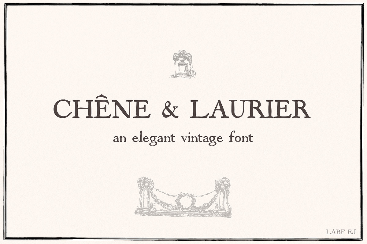 Chene & Laurier Elegant Serif Font, a Serif Font by LABFcreations (Photo 1 of 10)