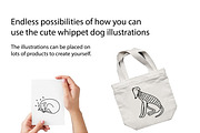 Cute Doodle Whippet Dogs, an Animal Illustration by Liz Pengilley Studio (Thumbnail 4 of 4)