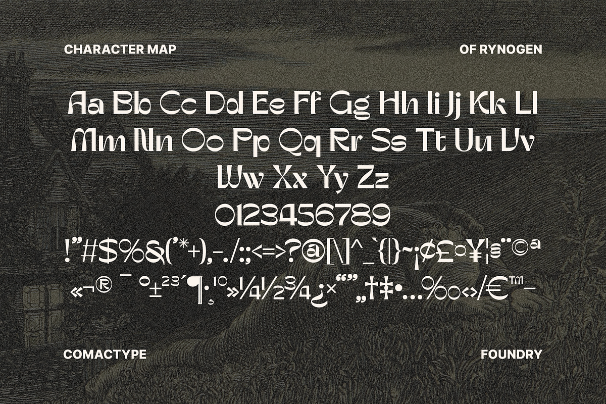 Rynogen - Decorative Typeface, a Sans Serif Font by Comactype Foundry (Photo 14 of 14)