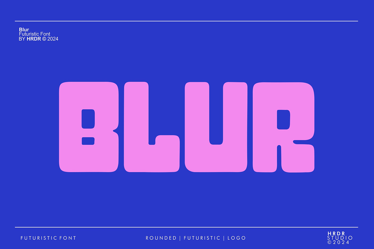 Blur - Futuristic Display Font, a Sans Serif Font by HRDR (Photo 1 of 9)