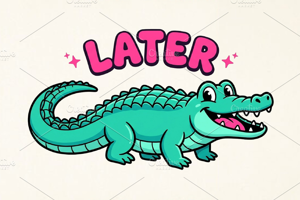 Later Gator Cute Alligator PNG, a Seasonal Illustration by Canvas Craft (Photo 1 of 6)