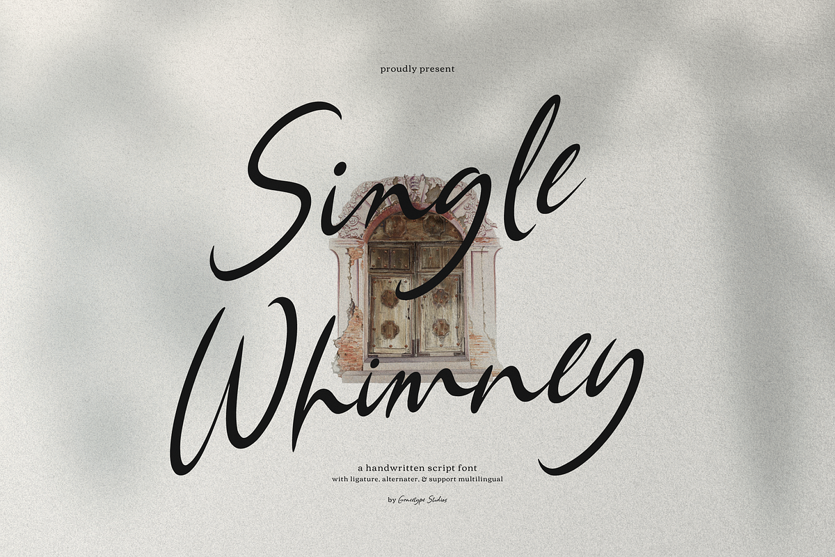 Single Whimney | Handwritten Script, a Script Font by gracetype_studio (Photo 1 of 12)