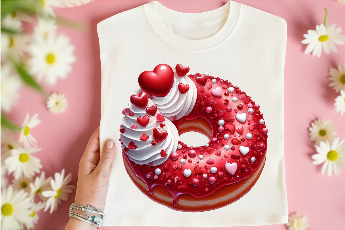 Valentine Donut Clipart, an Illustration by Libby Wishes (Photo 4 of 7)
