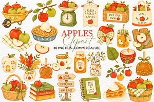 Cozy Apple Clipart Harvest Season