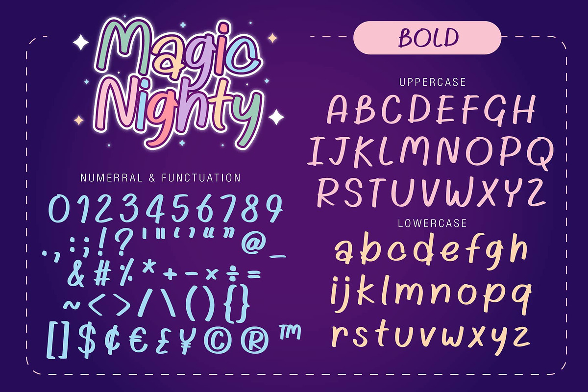 Magic Nighty Font, a Handwritten Font by KengGraphic (Photo 8 of 11)