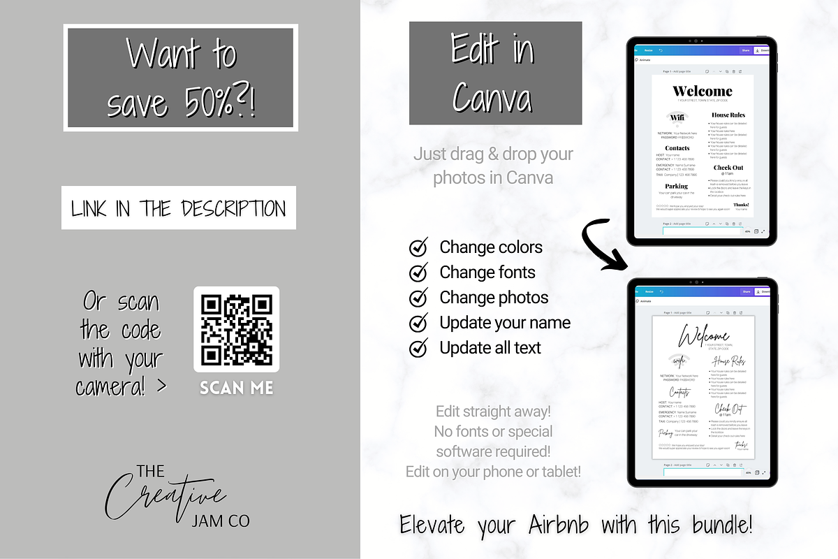 The Ultimate Airbnb Host BUNDLE!, a Poster Template by Templatables (Photo 10 of 11)
