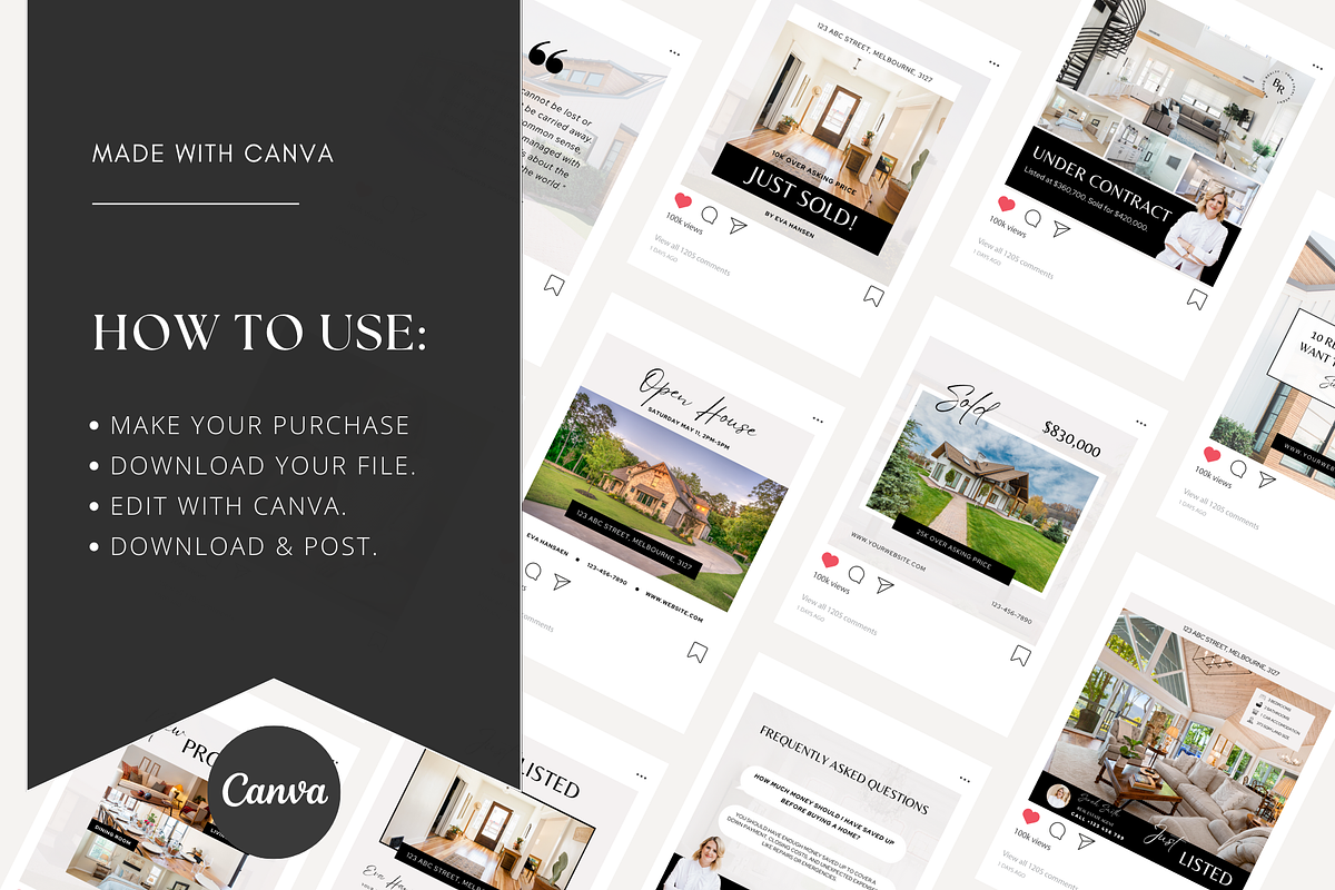 Real Estate Social Media Templates, a Social Media Template by Gebers Marketing & Design (Photo 8 of 10)