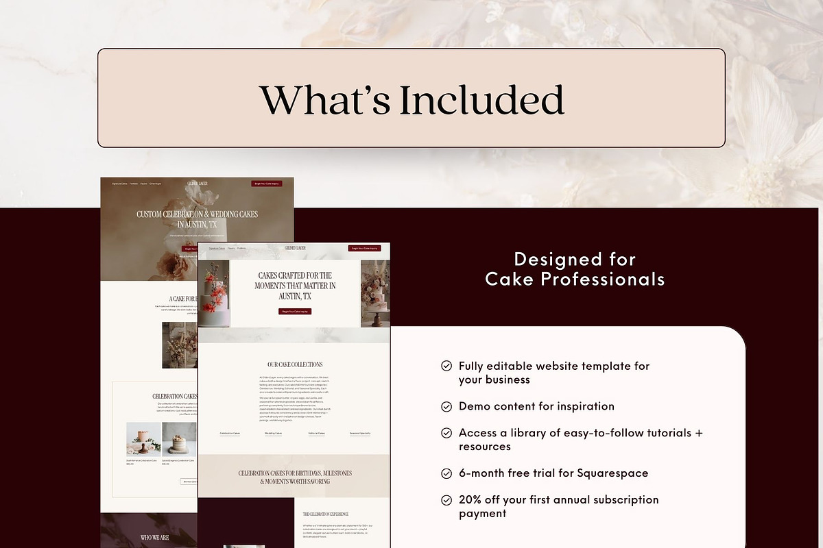 Squarespace Bakery Template, a Squarespace Template by Pretty Boss Designs (Photo 2 of 8)