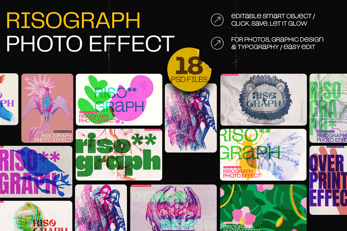 18 PSD Risograph Photo Effect, a Layer Style Add-On by dokudokunomi (Photo 1 of 3)