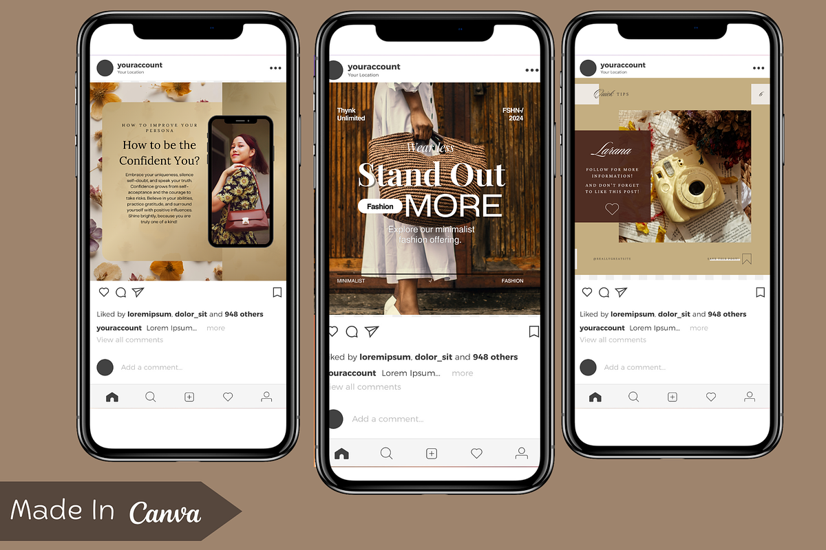 Beige & Beautiful Instagram Bundle, a Social Media Template by WynterLife Studio (Photo 11 of 11)