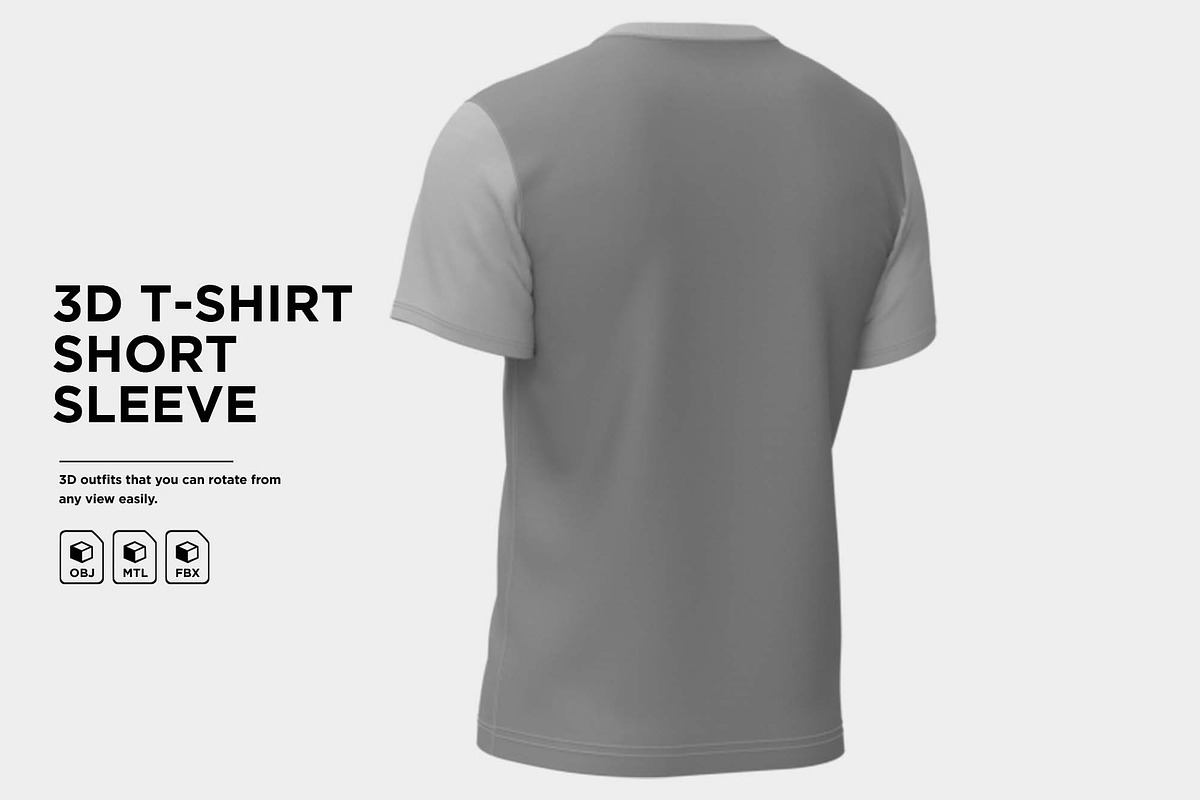 3D Model Men's T-Shirt Short, a Characters & Person 3D Model by 3D Resource (Photo 4 of 7)