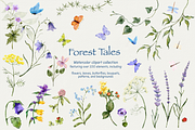 Forest Tales Watercolor Collection, a Decorative Illustration by Aurella Art (Thumbnail 1 of 17)