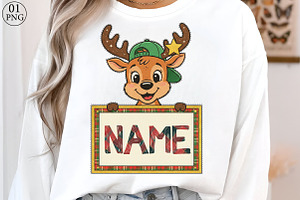 Personalized Christmas Kids Name Png, an Illustration by Libby Wishes