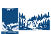 Majestic Mountain Landscape Graphic, a Decorative Illustration by CarWrap design (Thumbnail 1 of 4)