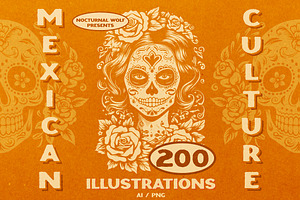 200 Mexican Culture Illustrations