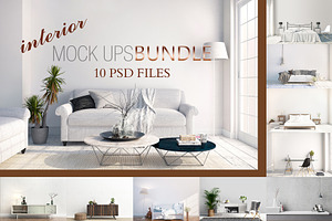 MOCK UPS BUNDLE, 10 INTERIOR PSD