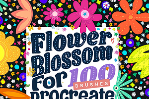 Flower Blossom: 100 Procreate Stamps