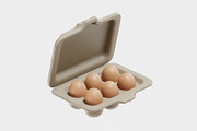 Egg cardboard package egg case, an Object 3D Model by fahad121 (Thumbnail 1 of 7)