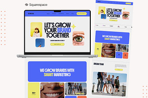 Bold Squarespace Template for agency