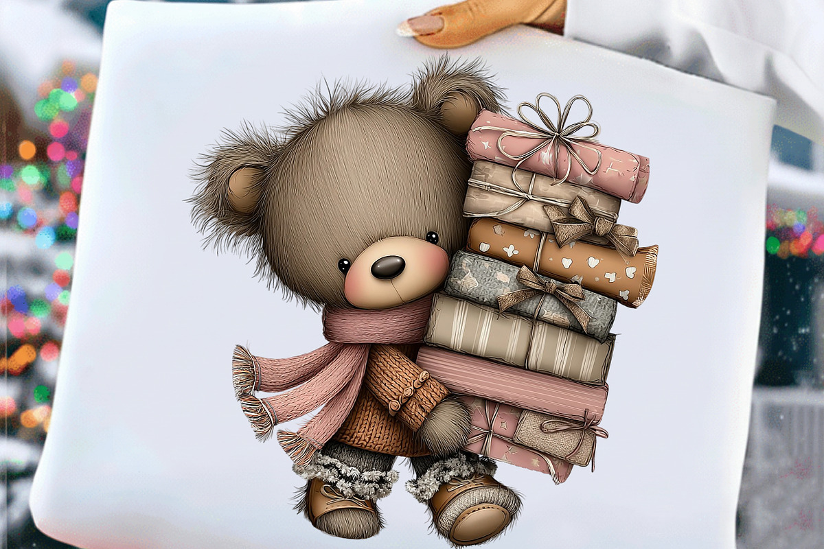 Cute Cartoon-Christmas Clipart Png, an Illustration by Craft Nest (Photo 3 of 11)