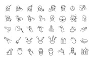 Hair Salon and Barber Shop Icons, an Outline Icon by Tettygreen (Thumbnail 2 of 2)