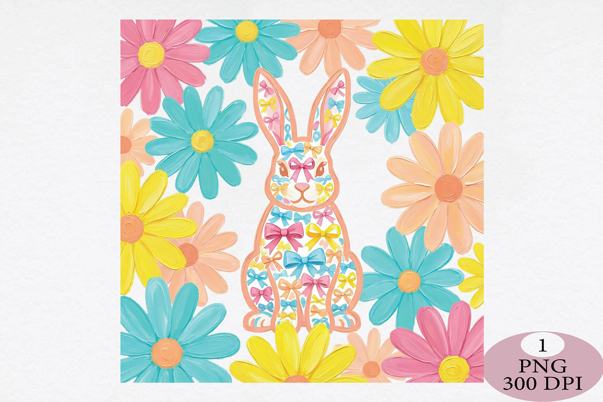 Boho Easter Bunny Png, an Illustration by Daily.Designs (Photo 1 of 5)