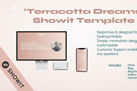 'Terracotta Dreams' Showit Template, a Landing Page Template by maddiedigitalco.