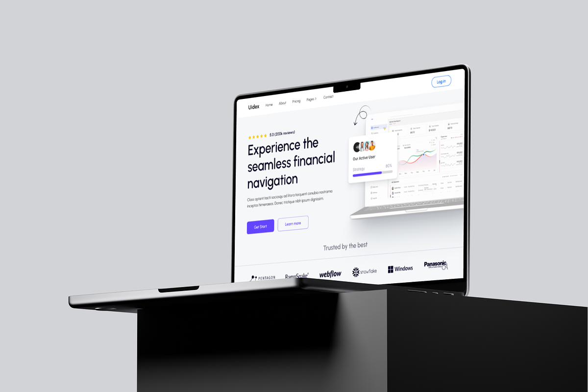 Uidex SAAS Landing page Design, a Landing Page Template by UiDex (Photo 4 of 4)
